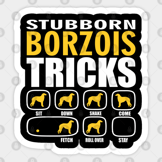 Stubborn Borzois Tricks Sticker by Madfido